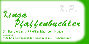 kinga pfaffenbuchler business card