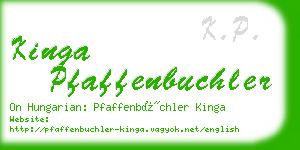 kinga pfaffenbuchler business card